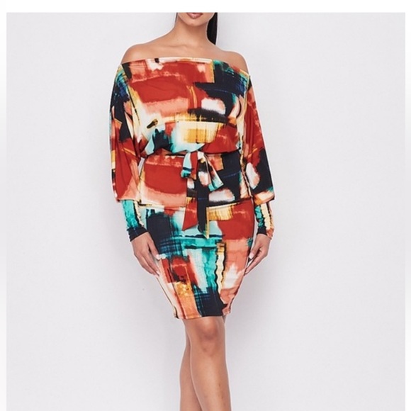 Votique Los Angeles Dresses & Skirts - Votique Los Angeles Woman's Mini Dress Contemporary Print Size M